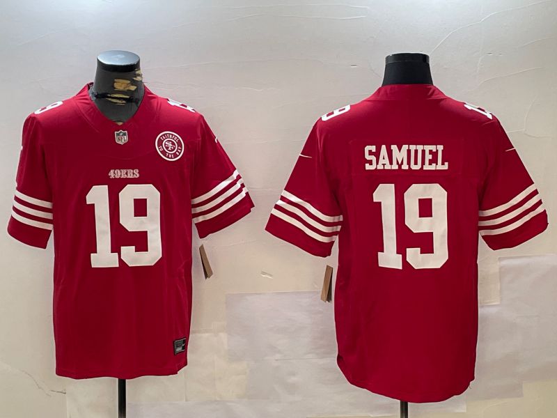 Men San Francisco 49ers #19 Samuel Red three generations 2024 Nike Limited NFL Jersey style 8